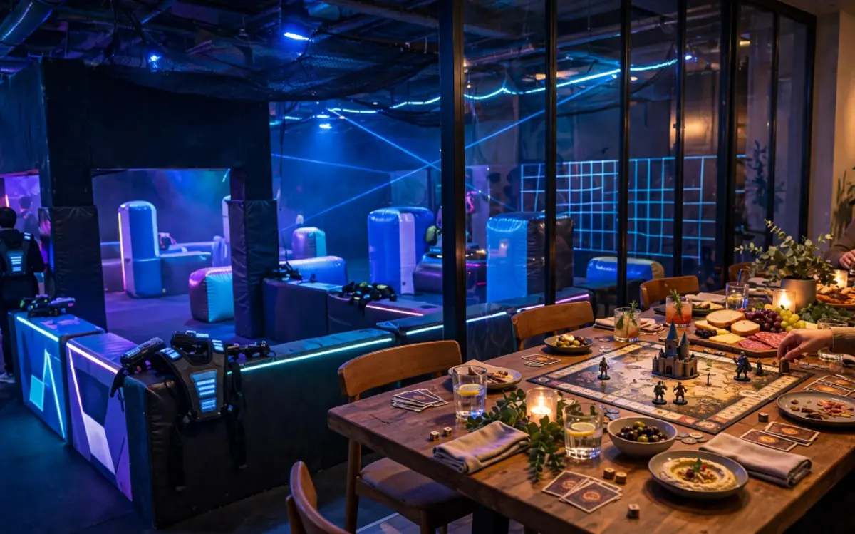 Cena, giochi e Lasergame!